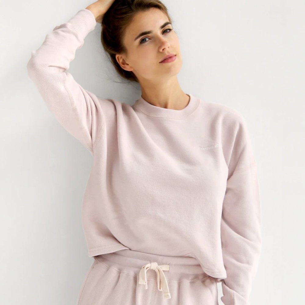 Province of Canada French Terry Crop Sweatshirt Champagne